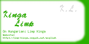 kinga limp business card